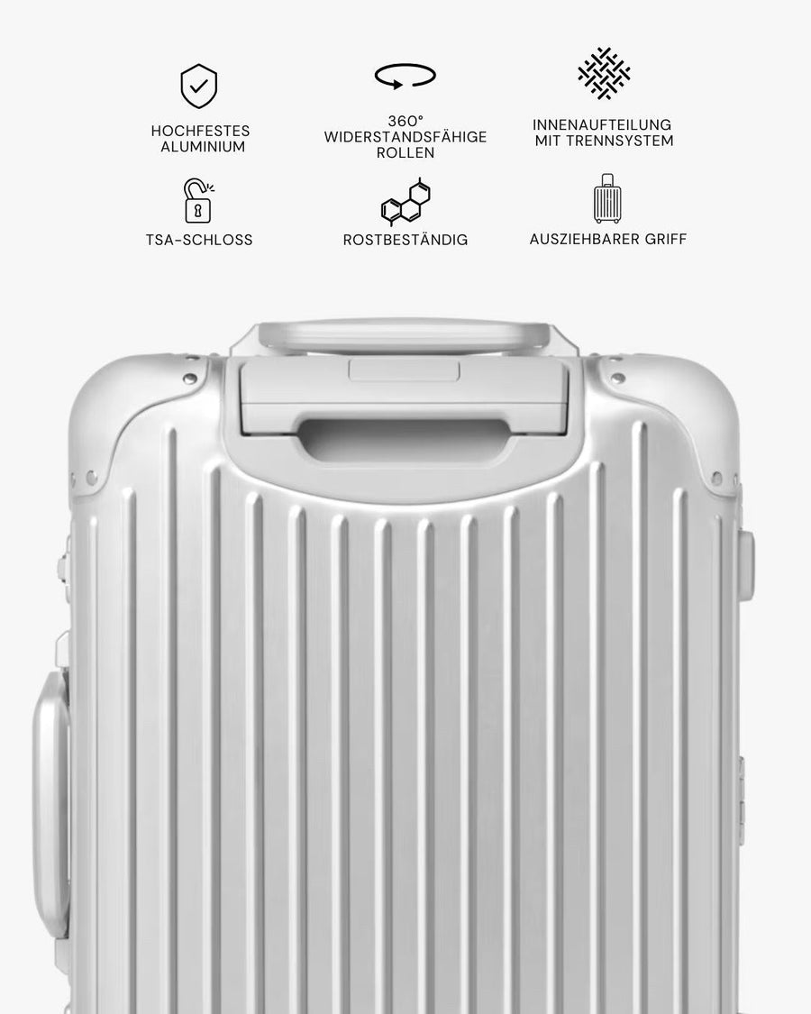 Valise cabine ALTAIR Original argentée, détails des équipements